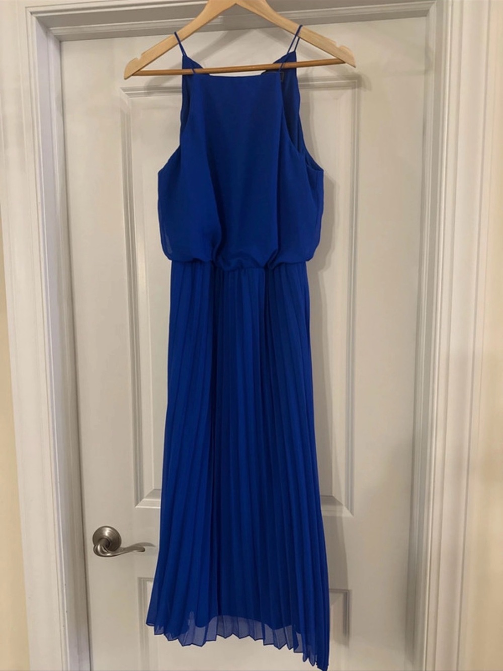 Sam Edelman Blue Pleated Midi Dress